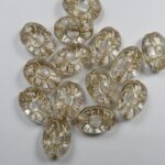 0150122 Ovale bloem Crystal gold inlay 12 stuks-0
