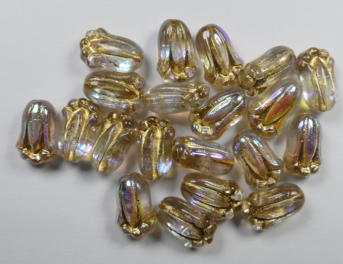 0150178 Bloem kelk Crystal AB met goud 25 stuks-0 0150178 Bloem kelk Crystal AB met goud 25 stuks-0