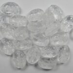 0150180 Ovale kraal met bloem Crystal 25 stuks-0