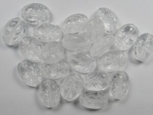 0150180 Ovale kraal met bloem Crystal 25 stuks-0