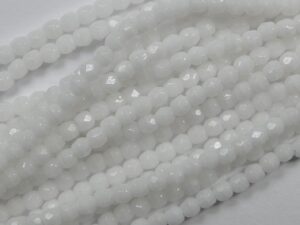 2FP-03000 Fire Polished Chalk White 2 mm.-0