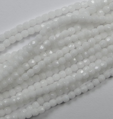 2FP-03000 Fire Polished Chalk White 2 mm.-0