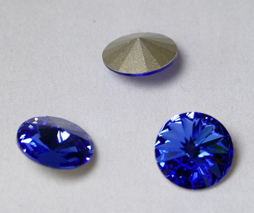 SW-R-14-SAP Sapphire 14 mm Swarovski Rivoli-0 SW-R-14-SAP Sapphire 14 mm Swarovski Rivoli-0