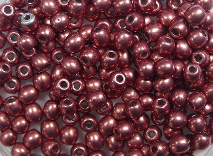 03-R-04B01 Colortrends Saturated Metallic Grenadine Round 3 mm. 100 stuks-0 03-R-04B01 Colortrends Saturated Metallic Grenadine Round 3 mm. 100 stuks-0