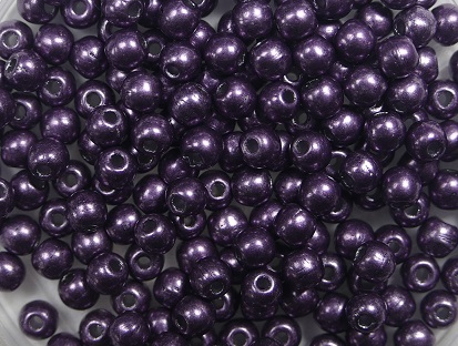 03-R-04B02 Colortrends Saturated metallic Tawny Port Round 3 mm. 100 stuks-0