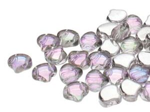 GIN-00030-26536 Matubo 2 Hole Ginko Bead Backlit Pink Mist 10 gram-0