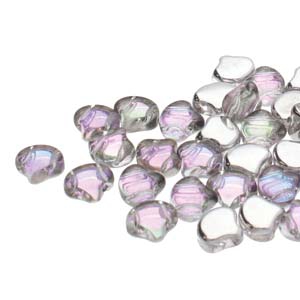 GIN-00030-26536 Matubo 2 Hole Ginko Bead Backlit Pink Mist 10 gram-0
