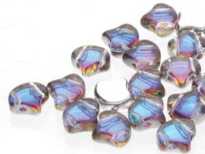 GIN-00030-26601 Backlit Petroleum Matubo 2 Hole Ginko Bead