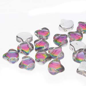 GIN-00030-29436 Matubo 2 Hole Ginko Bead Backlit Spectrum 10 gram-0