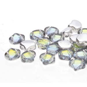 GIN-00030-29801 Matubo 2 Hole Ginko Bead Backlit Uranium 10 gram-0