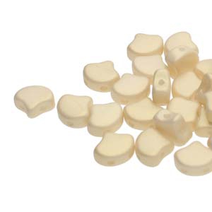 GIN-02010-29704 Matubo 2 Hole Ginko Bead Chatoyant Light Gold 10 gram-0