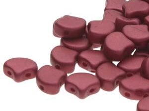 GIN-02010-29717 Matubo 2 Hole Ginko Bead Chatoyant Red 10 gram-0