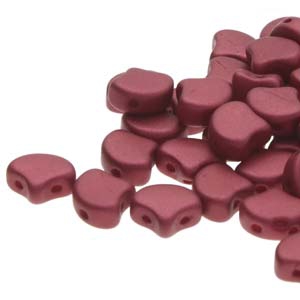 GIN-02010-29717 Matubo 2 Hole Ginko Bead Chatoyant Red 10 gram-0 GIN-02010-29717 Matubo 2 Hole Ginko Bead Chatoyant Red 10 gram-0