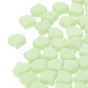 GIN-02010-92924 Matubo 2 Hole Ginko Bead Bondeli Matt Lime 10 gram-0 GIN-02010-92924 Matubo 2 Hole Ginko Bead Bondeli Matt Lime 10 gram-0