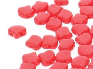 GIN-93200 Matubo 2 Hole Ginko Bead Opaque Red 10 gram-0