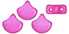 GIN-02010-29714 Matubo 2 Hole Ginko Bead Chatoyant Hot Pink 10 gram-0