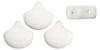 GIN-02010-92920 Matubo 2 Hole Ginko Bead Bondeli Matt White 10 gram-0