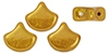 GIN-83120LK Matubo 2 Hole Ginko Bead Luster Metallic Lemon 10 gram-0