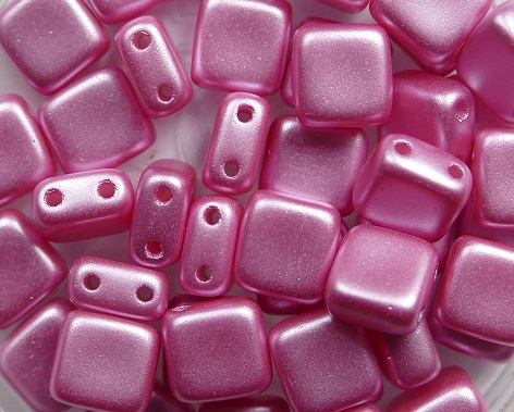 TH-02010-25008 2Hole Square White Alabaster Pastel Pink 25 Pc-0 TH-02010-25008 2Hole Square White Alabaster Pastel Pink 25 Pc-0