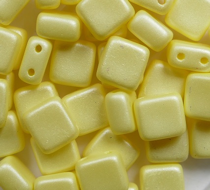 TH-02010-29301 2Hole Square White Alabaster Pastel Yellow 25 Pc-0