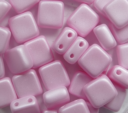 TH-02010-29305 2Hole Square White Alabaster Pastel Rose 25 Pc-0 TH-02010-29305 2Hole Square White Alabaster Pastel Rose 25 Pc-0
