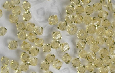 03-MC-10020 Bicone, Light Topaz 3 mm. 50 Pc.-0