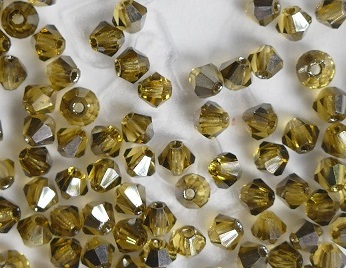03-MC-10070-27401 Bicone, Topaz Chrome 3 mm. 50 Pc.-0