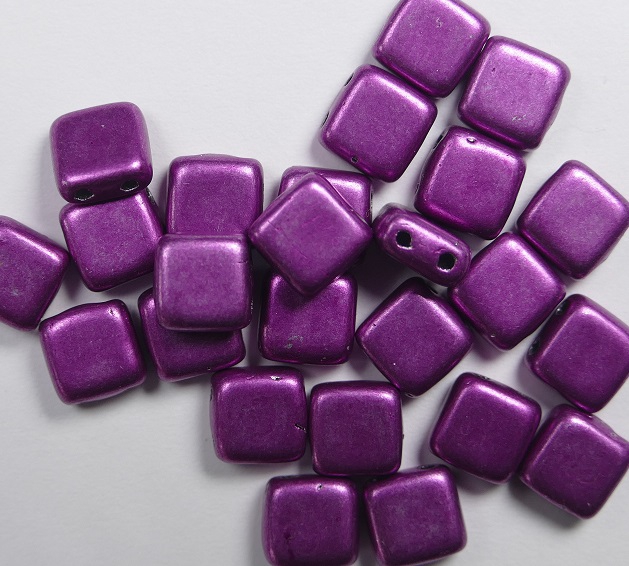 CMT-05A10 CzechMates Tile Bead Color Trends Saturated Metallic Spring Crocus 25 st.-0