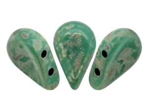 AM-63130-43400 Amos® par Puca Opaque Green Turquoise Silver Picasso 10 gram-0