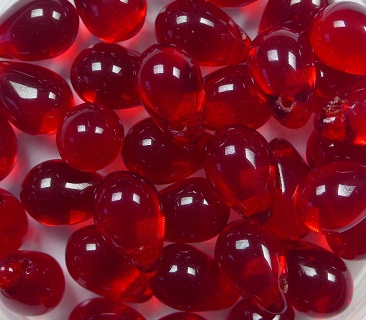 CD-9x6-90080 Siam Ruby Czech Glass Drops CD-9x6-90080 Siam Ruby Czech Glass Drops