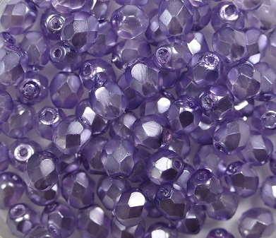0080701 Crystal Pearl Lavender facet 4 mm. 50 Pc.-0