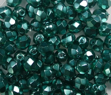 0100534 Crystal Pearl Turquoise facet 4 mm. 50 Pc.-0