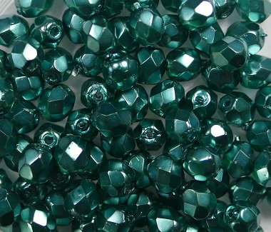 0100534 Crystal Pearl Turquoise facet 4 mm. 50 Pc.-0 0100534 Crystal Pearl Turquoise facet 4 mm. 50 Pc.-0