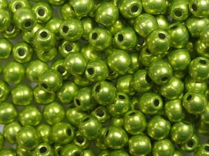 03-R-05A09 Colortrends Saturated Metallic Lime Punch Round 3 mm. 100 stuks-0