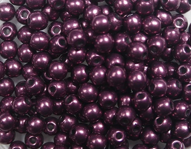 03-R-06B01 Colortrends Saturated Metallic Red Pear Round 3 mm. 100 stuks-0