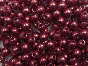 03-R-06B02 Colortrends Saturated Metallic Valiant Poppy Round 3 mm. 100 stuks-0