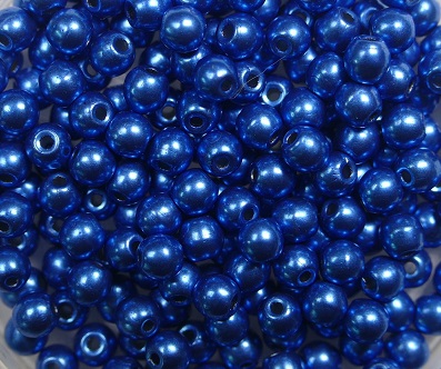 03-R-06B03 Colortrends Saturated Metallic Nebulas Blue Round 3 mm. 100 stuks-0