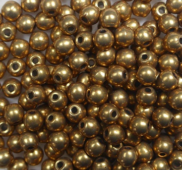 03-R-06B04 Colortrends Saturated Metallic Ceylon Yellow Round 3 mm. 100 stuks-0 03-R-06B04 Colortrends Saturated Metallic Ceylon Yellow Round 3 mm. 100 stuks-0