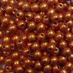 03-R-06B06 Colortrends Saturated Metallic Russet Orange Round 3 mm. 100 stuks-0