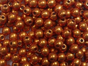 03-R-06B06 Colortrends Saturated Metallic Russet Orange Round 3 mm. 100 stuks-0