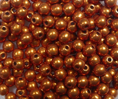03-R-06B06 Colortrends Saturated Metallic Russet Orange Round 3 mm. 100 stuks-0