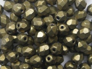FP1-04-05A01 Color Trends Saturated Metallic Emperador Czech Glass Facet Firepolish 4mm 50 stuks - Afbeelding 1