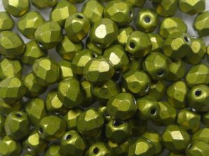 FP1-04-05A03 Color Trends Saturated Metallic Meadowlark Czech Glass Facet Firepolish 4mm 50 stuks