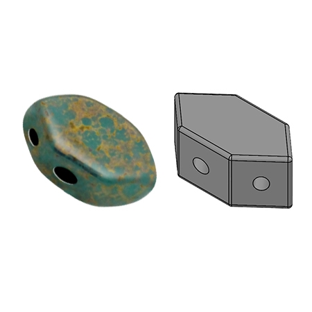 PAR-63130-15496 Paros® par Puca Opaque Green Turquoise Bronze 10 gram-0 PAR-63130-15496 Paros® par Puca Opaque Green Turquoise Bronze 10 gram-0
