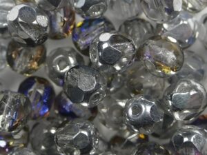 0020307 Crystal Bermuda Blue Czech Glass Facet Firepolish 6 mm 25 stuks - Afbeelding 1