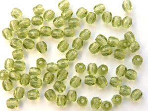 FP1-03-50230 Olivine Czech Glass Facet Firepolish 3mm 50 stuks - Afbeelding 1