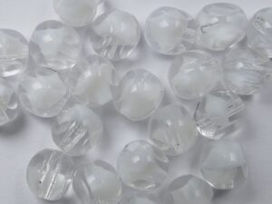 0140259 Crystal White 3 Cut Bead 8 mm. 12 Pc. - Afbeelding 1
