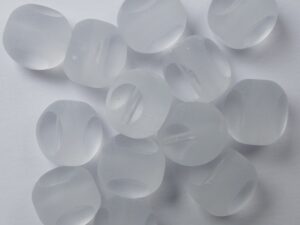 0150181 Matte Crystal 3 Cut Facet 10 mm. 6 Pc.