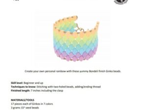 Free Pattern with Ginko Bondelli Ginko Rainbow Bracelet