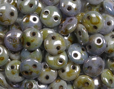 cml-ln02010_czech_mates_2-hole_lentil_luster_opaque_green